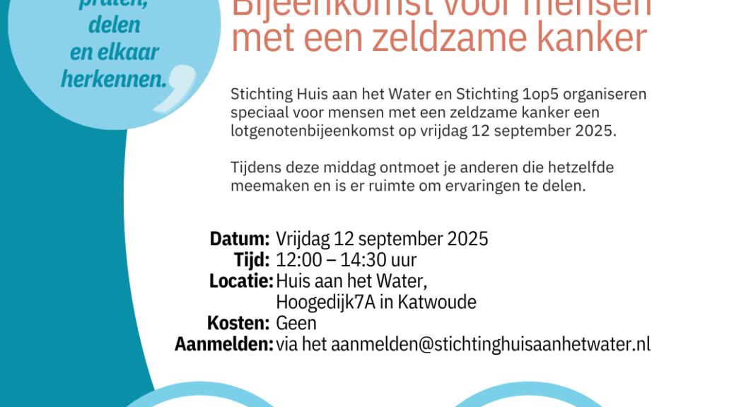 Bijeenkomst zeldzame kankers 12 september