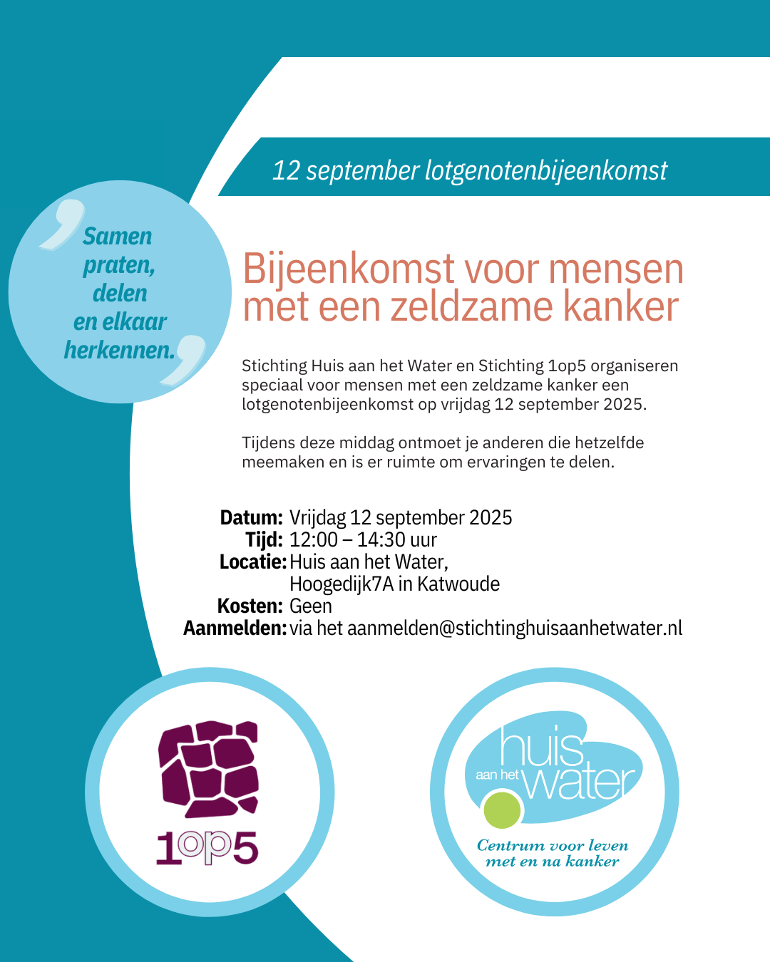 Bijeenkomst zeldzame kankers 12 september
