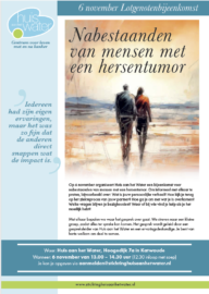 Lotgenotenbijeenkomst Nabestaanden van mensen met een hersentumor