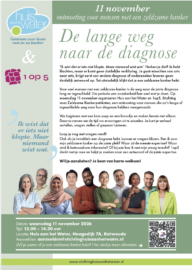 Flyer ontmoeting voor mensen met een zeldzame kanker