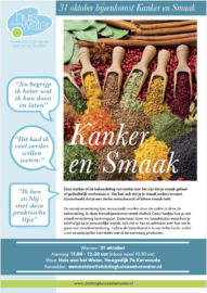 Flyer bijeenkomst Kanker en Smaak